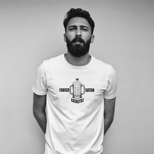 The Conversation Catalyst Half Sleeve Unisex T-Shirt White - S to 5XL