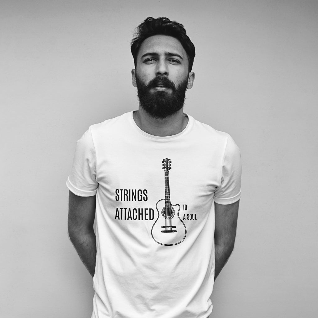 The Guitarist Half Sleeve Unisex T-Shirt White - S to 5XL